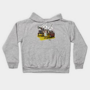 Hand crafted fine goods, Smart carpenter building a boat, Rho Kids Hoodie